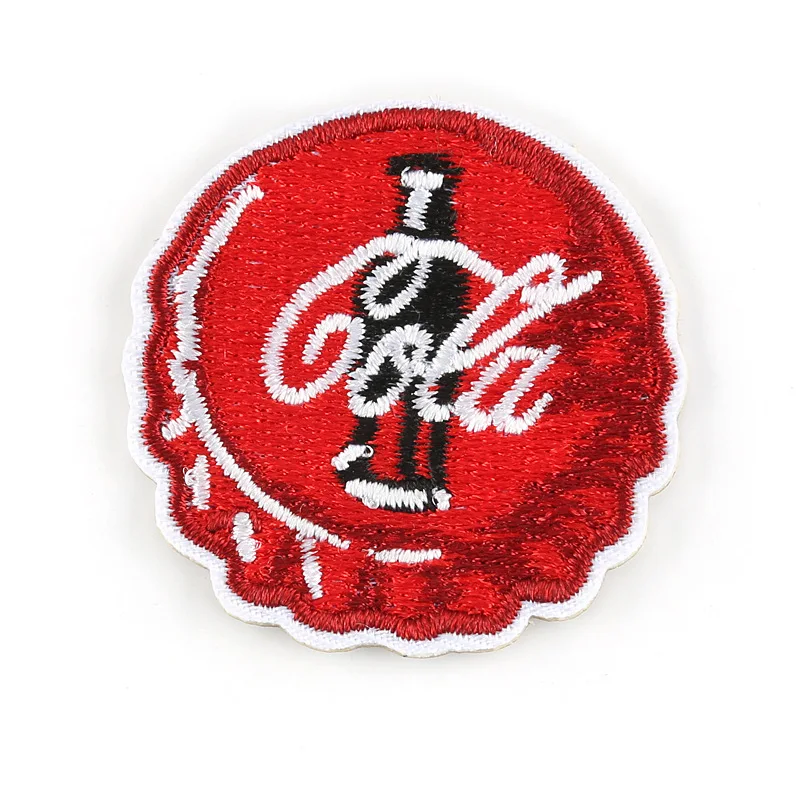 

100pcs/lot Embroidery Patch Drink Bottle Letter Clothing Decoration Sewing Accessory Craft Diy Iron Heat Transfer Applique