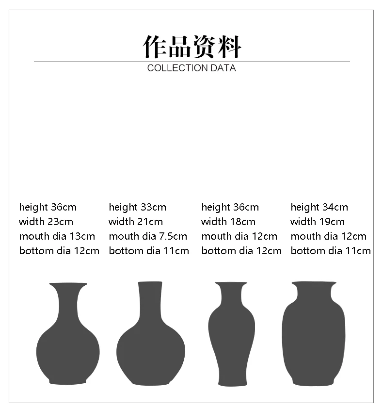 Большая керамическая ваза Цзиндэчжэнь большая в китайском стиле с изображением