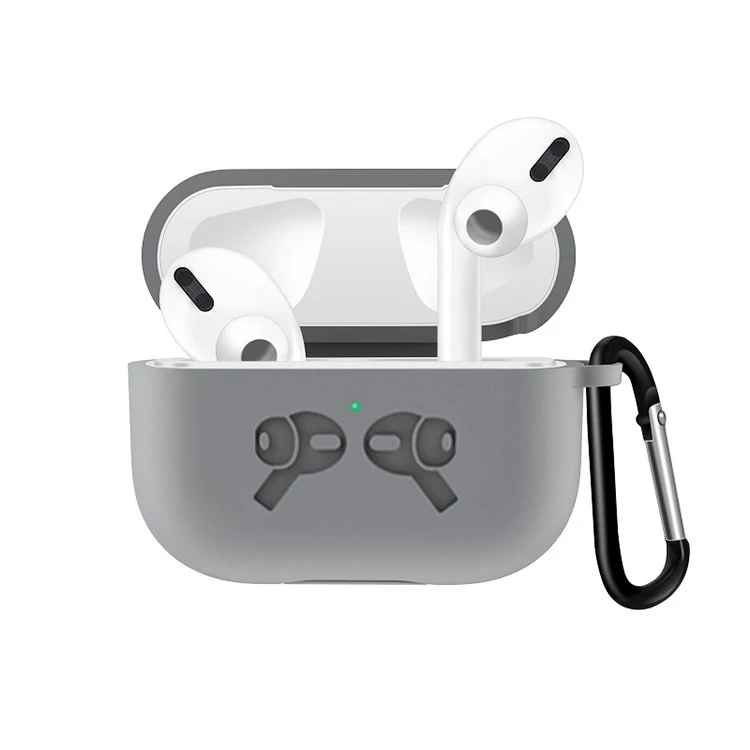Силиконовый чехол для Airpods Pro, чехол, беспроводной Bluetooth для apple airpods pro, чехол, чехол для наушников, чехол для Air Pods pro 3, Fundas - Цвет: Gray