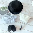 20 см Одежда для маленьких кукол, белый жилет, рыбацкая шляпа, плюшевая кукла, одежда, игрушка, куклы, аксессуары для искусственных аксессуаров
