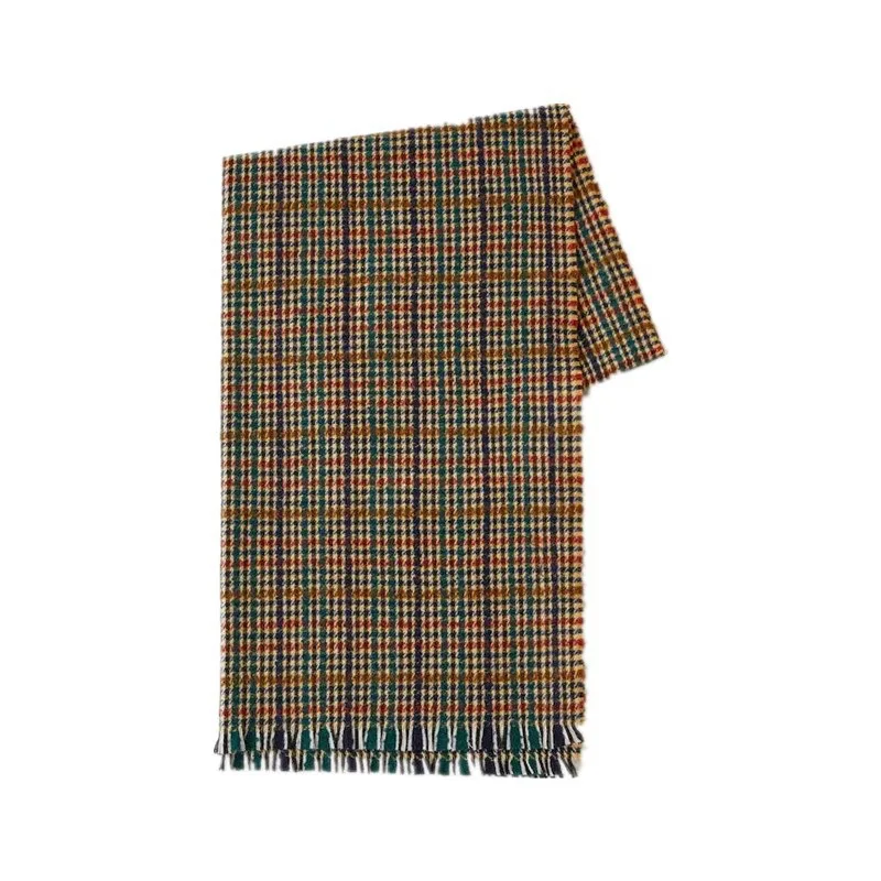 2020 европейский и американский плед Печать зеленый шарф для женщин осень зима