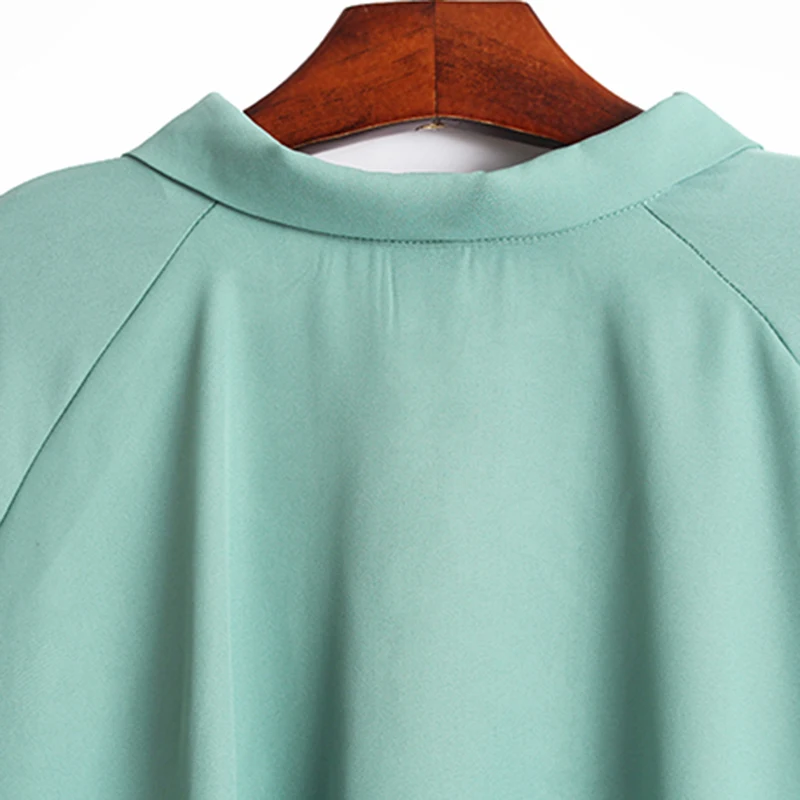 

CHICEVER Straight Black Casual Shirt For Women Lapel Collar Short Sleeve Patchwork Hit Color Loose Blouses Females 2021 Clothing