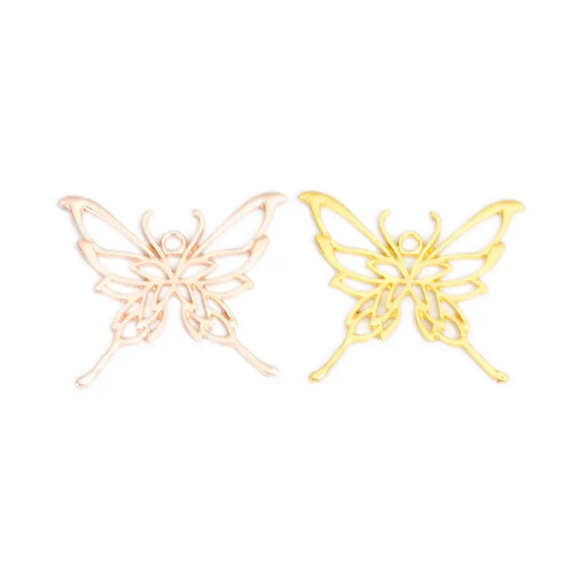 2 шт цинкового сплава открытый задний ободок Подвески Смола рамка золото &