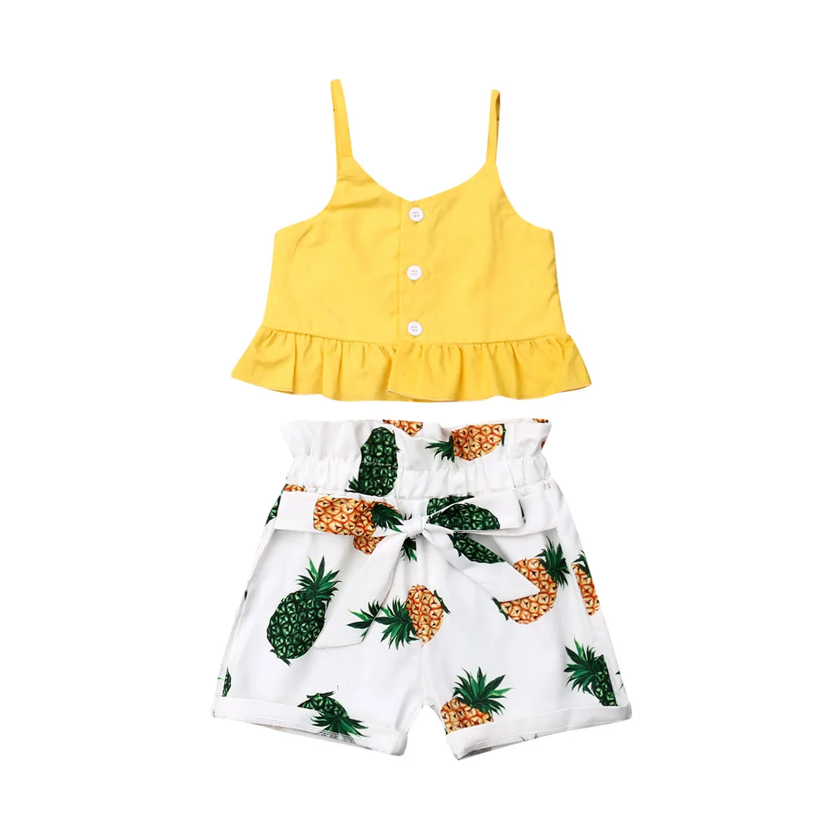 

Cute Summer Baby Kid Girl 6M-5T Toddler Tank Top Vest+Shorts Pants Outfits Clothes Set