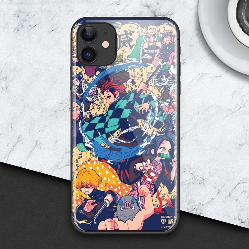 Чехлы из закаленного стекла для iPhone SE 6 6s 7 8 plus x xr xs 11 12 mini Pro Max | Мобильные телефоны