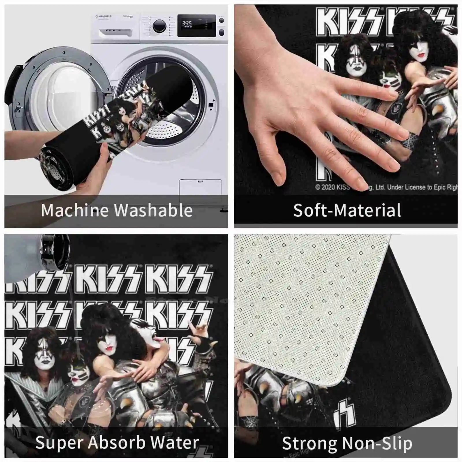 3D товары для дома Kiss Band коврик подставка ног поцелуй веер искусство музыка