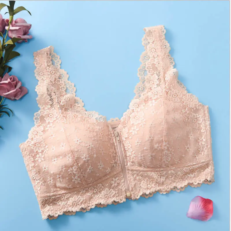 

Сексуальное женское нижнее белье, кружевной женский бюстгальтер, женский бюстгальтер с застежкой-молнией спереди, бюстгальтер без косточек, топ, бюстгальтер пуш-ап, бюстгальтер