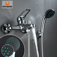 mynah shower faucets zinc alloy bathroom shower mixer chrome wall mounted bathtub shower mixer taps shower head setet