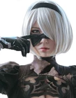 NieR:Automata 2B YoRHa No. 2 Тип B Heroine короткие Серебристые белые термостойкие парик для костюмированной вечеринки Bobo + парик