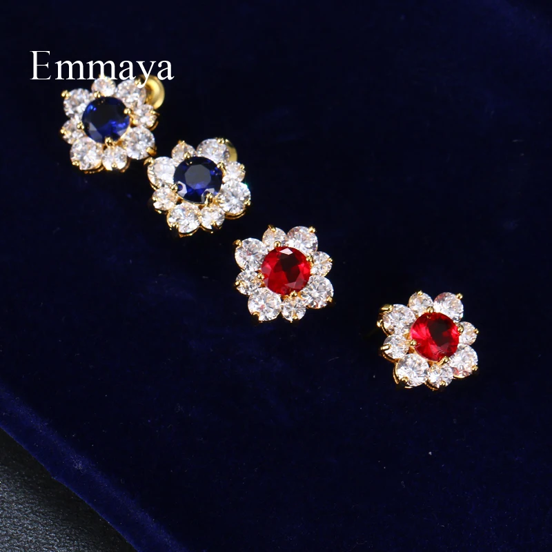 Модные Эффектные серьги Emmaya золотого цвета для женщин и девочек очаровательные
