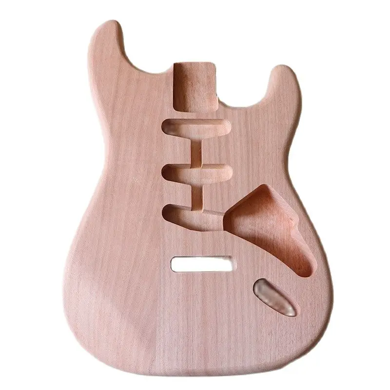 neue ankunft st gitarre körper mahagoni holz elektrische gitarre körper natürliche farbe strat körper st gitarre barrel körpe