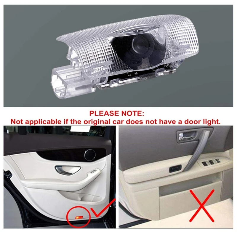 4 шт. дверной логотип огни проектор светодиодный 3D тени призрак свет для Toyota