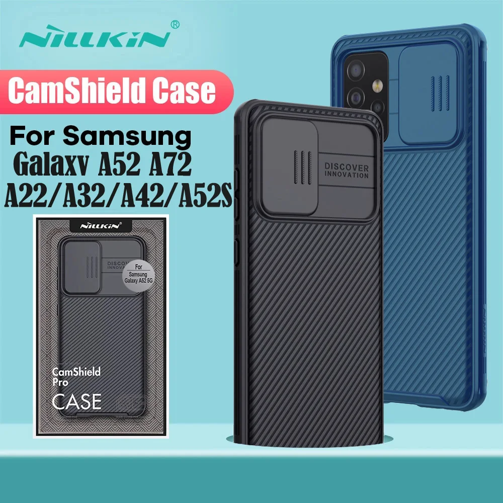 Фото Для Samsung Galaxy A52 A72 A52S A22 A32 A42 4G 5G чехол NILLKIN CamShield скользящая защита камеры задняя