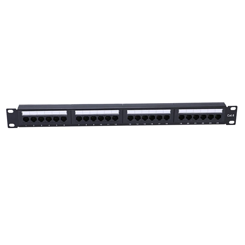 UTP 24 Port Rj45 Patch Panel Rack Cable Wall Mounted Bracket Connector Rack Tool Ethernet Lan Network Adapter CAT6