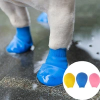4pcs pet dog shoes waterproof balloon rubber rain boots footwear cat socks non slip and dirt resistant dog shoes pet supplies