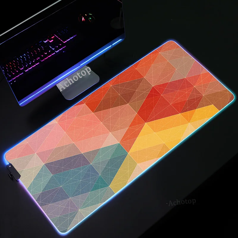 

Коврик для мыши RGB 90x40 см, большой игровой коврик для мыши с абстрактным изображением краев, Настольный коврик для клавиатуры