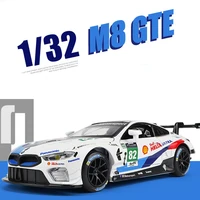 132 scale diecast metal toy model 2018 m8 gte le mans pull back sound light racing car educational collection kids gifts