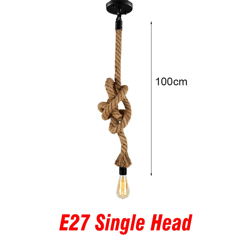 Single head 1M Ретро лампа Эдисона E27 40 Вт ST64 G80 G95 T45 лампа накаливания ампулы накаливания винтажные лампы Эдисона Подвесная лампа-канделябр - Цвет: Single head 1M
