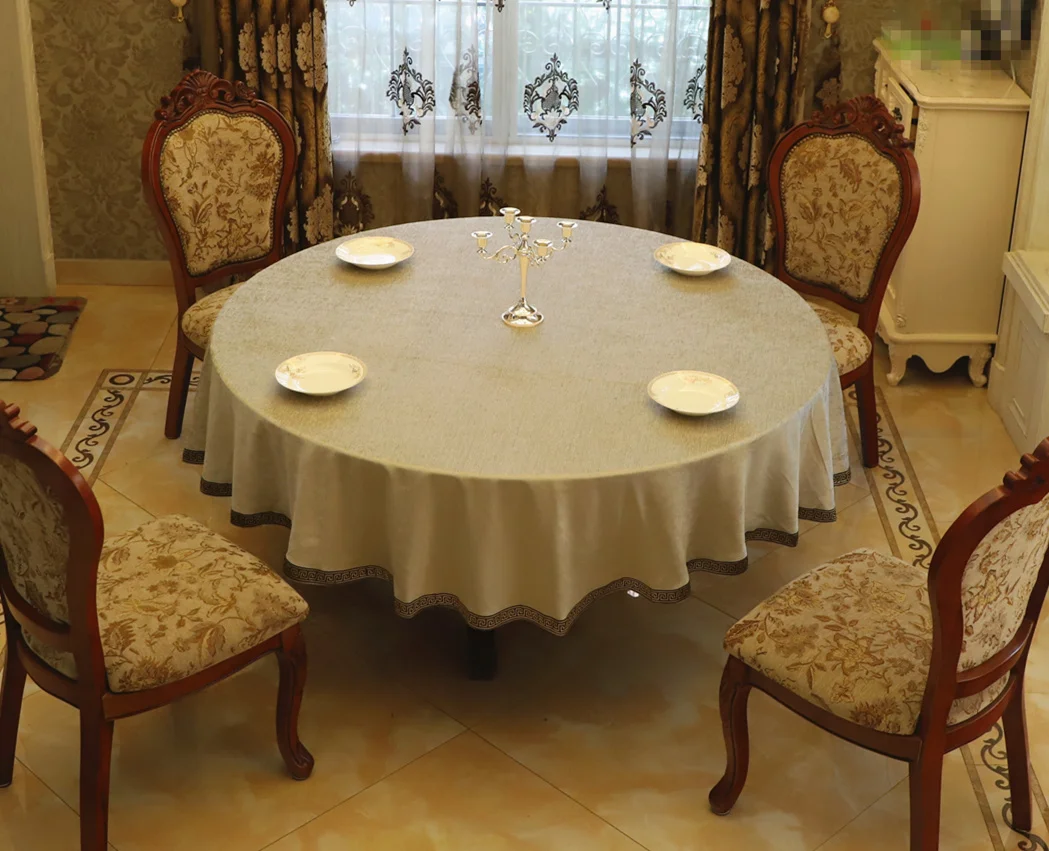Красная круглая скатерть в китайском стиле европейская бархатная однотонная