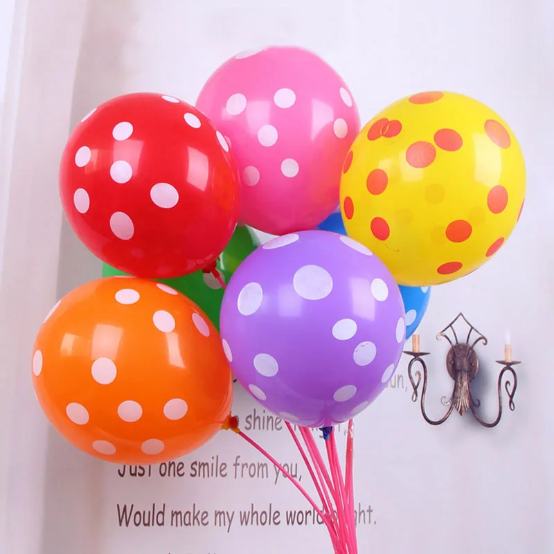 

10Pcs Latex Polka Dot Balloons Multicolor Candy Latex Balloons For Baby Shower Birthday Wedding Marry Party Decoration Supplies