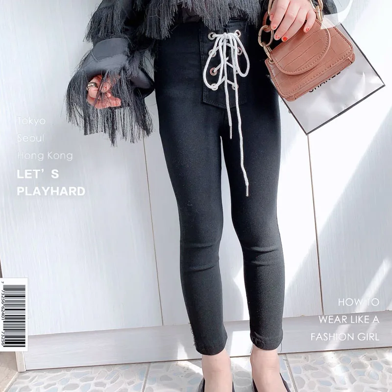 Весенне-летние штаны для девочек обтягивающие брюки малышей детские базовые