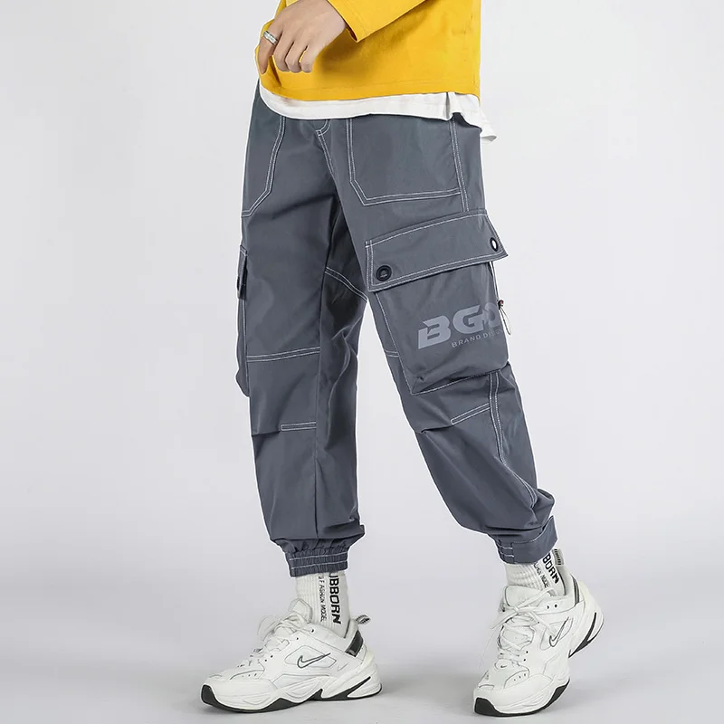 

Harem Men Long Trousers Cargo Pant 2021 New Casual Pockets TrackPants HighQuality Male Classic Outdoor Hiking Trekking Fashion