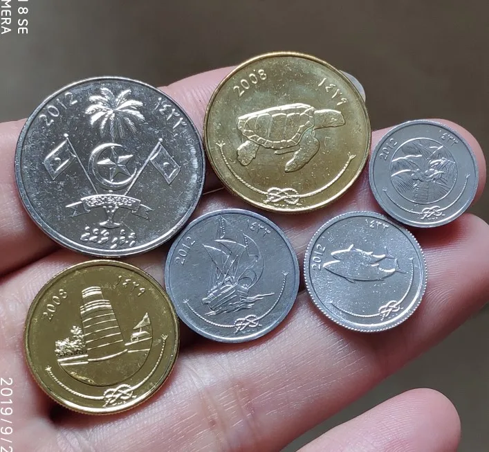 15 26 мм 6 шт набор из Maldives 100% настоящая монета оригинальная коллекция|set of|set 6set coins |