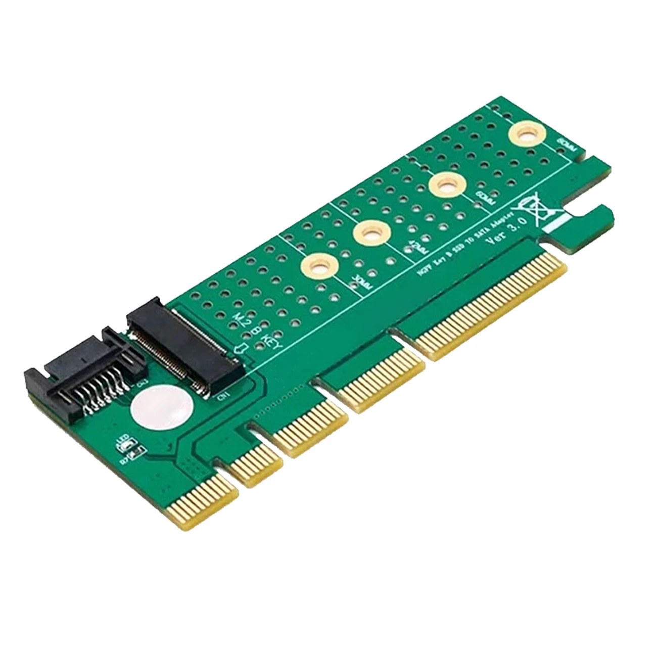 

M.2 to SATA3 PCI-E KEY B SSD Adapter Converter Card PCI Express Slot SATA Cable Kit Supports 2230 2242 2260 2280 M.2 SSD
