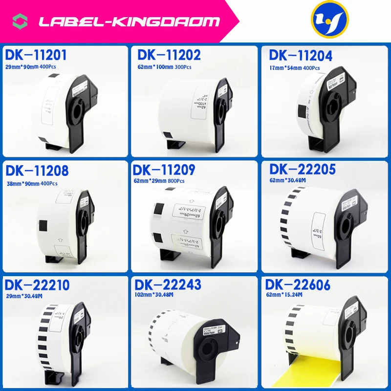 

Brother Generic DK-11201/11202/11204/11208/11209/11215/11221/11241/11247/DK22205/22210/22211/22212/22223/22225/22243/22246 Label