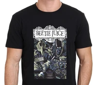 beetlejuice art poster vintage movie funny horror t shirt hip hop novelty t shirts mens brand clothing top tee