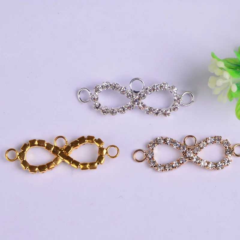 ZHU RU 10 шт./лот 37*12 мм символ бесконечности арабские цифры 8 форм Хрустальные