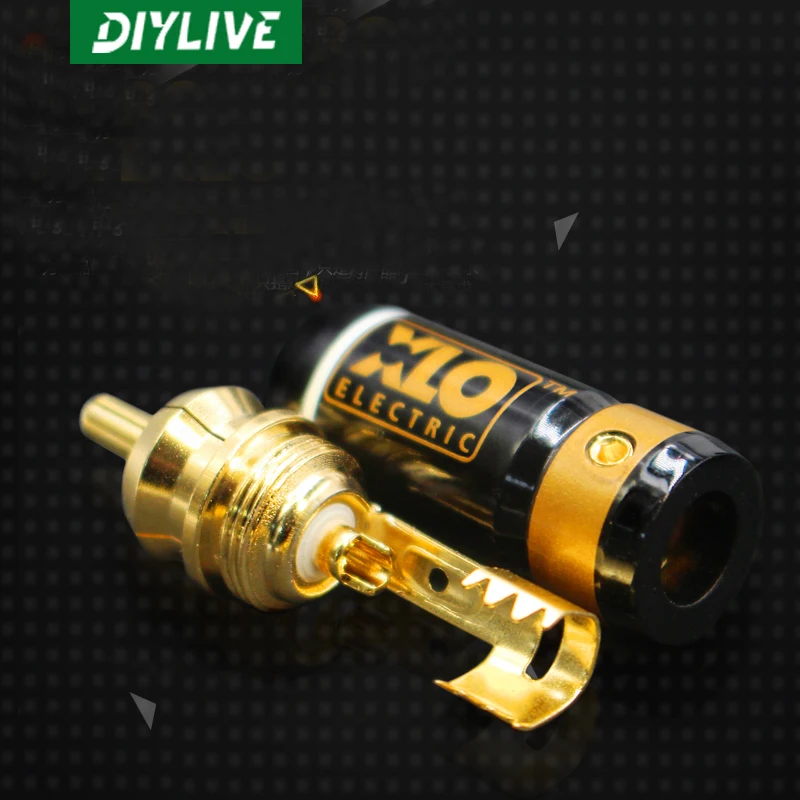 DIYLIVE HiFi XLO/высота RCA Лотос голова сигнальная линия разъем Чистая медь позолоченный