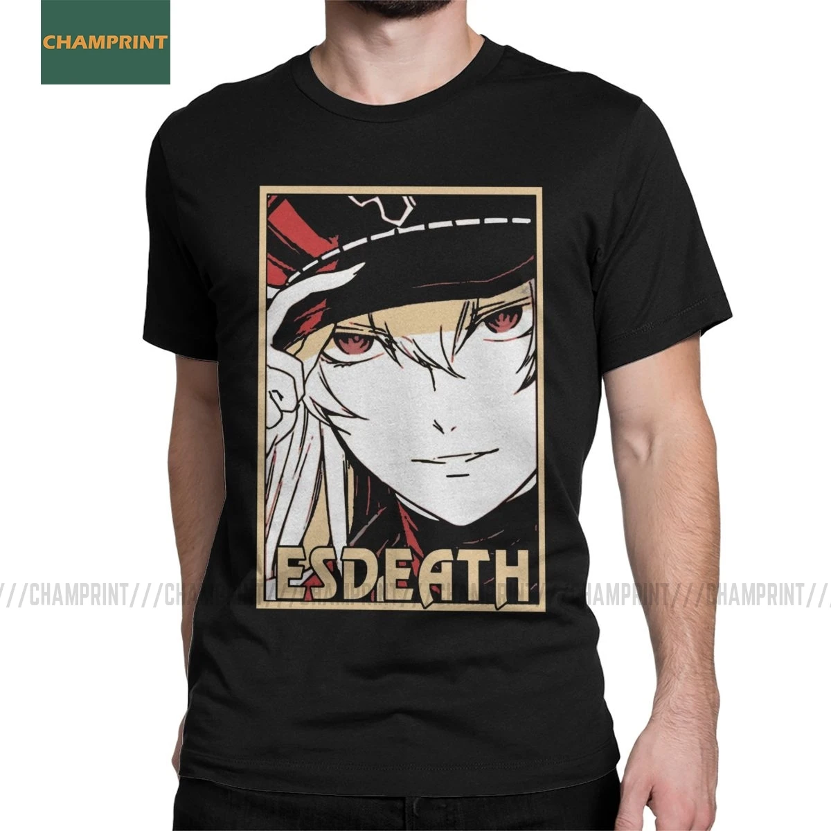Esdeath Акаме Ga Kill Футболка Мужская хлопковая футболка ночной рейд Топы аниме Tatsumi