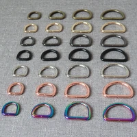10pcs 15mm 20mm 25mm 32mm metal d rings for bag dog collar leash harness belt straps buckle sewing diy accessories strong clasp