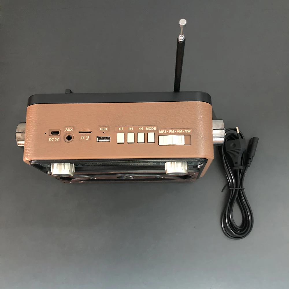 Цифровой FM радио многофункциональный MP3 плеер деревянный радиоприемник Ручка