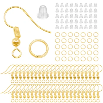 300pcs Earrings Set Earring Hooks Open Jump Rings Ear Plug Connects For DIY Jewelry Making Findings Supplies Accessories 1