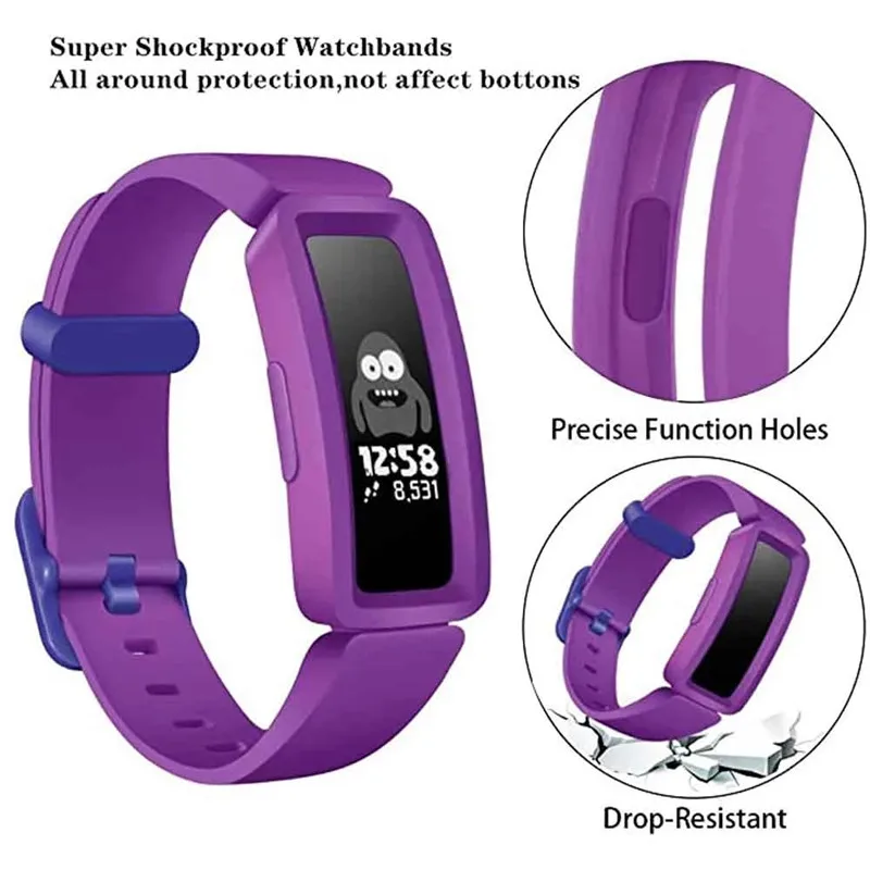 Ремешок для браслета Fitbit ACE 3 из силикона для детей в спортивном стиле Inspire 2.