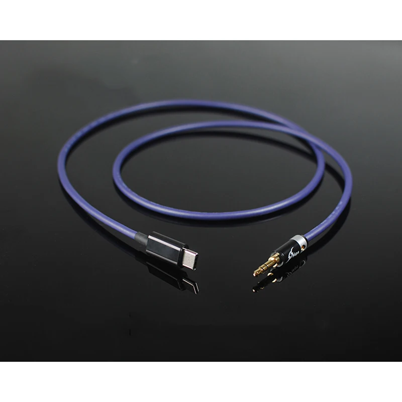 6N OCC посеребренный aux аудио кабель Typec к 3 5 декодер HiFi наушники Amp T0079|Кабели VGA| |