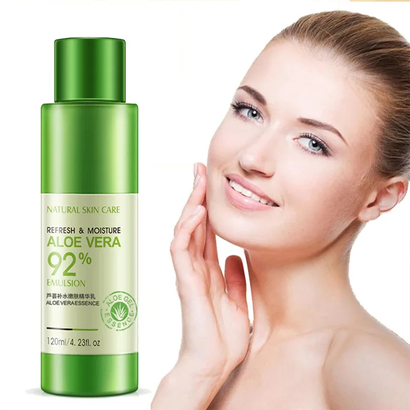 

Natural Aloe Vera Ge Shrink Pores Skin Rejuvenation Essence Lotion Moisturize Emulsion Nourish Water Facial Lotion Cosmetics