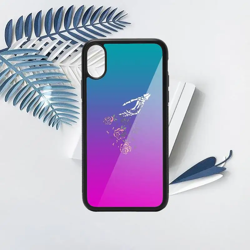 

Rose flower hand art Colorful background high quality Phone Case PC for iPhone 11 12 pro XS MAX 8 7 6 6S Plus X 5S SE 2020 XR