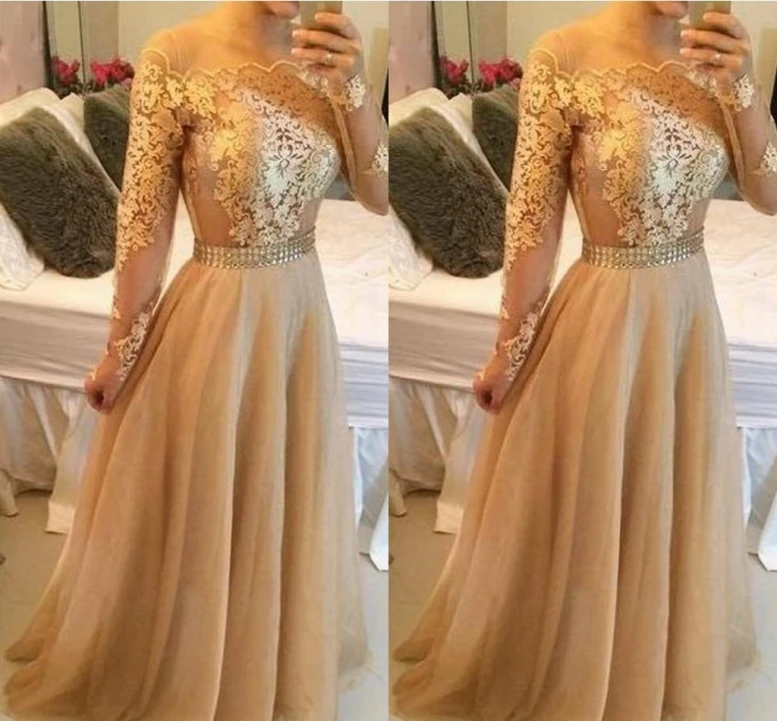 

Женское шифоновое платье с золотыми кружевами