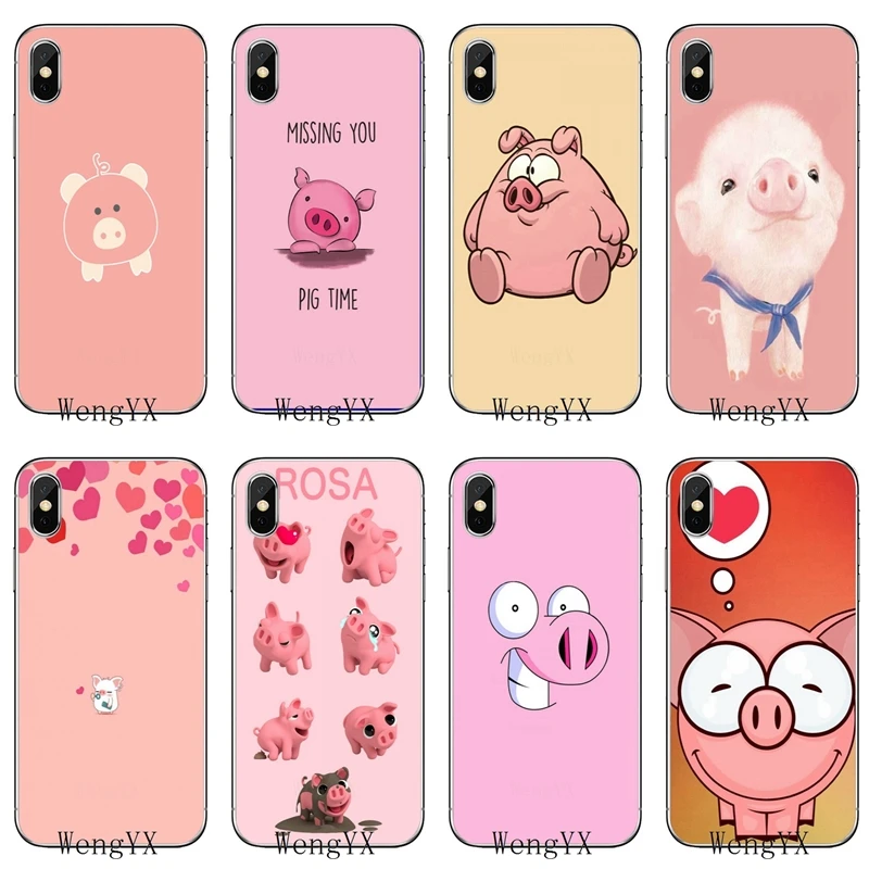 Мягкий чехол для телефона Xiaomi Mi 9 9t CC9 CC9e 8 SE pro lite Redmi note 7 7A k20 2 3 pink Funny Pig Baby