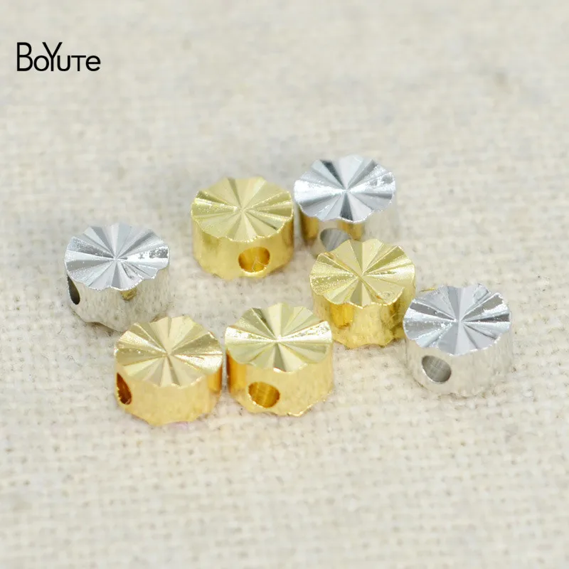 

BoYuTe (100 Pieces/Lot) 5*2.5MM Hand-made Flower Carved Spacer Beads Factory Direct Sale Diy Jewelry Accessories Loose Beads