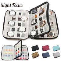 18 slots travel jewelry box watches bag watchband organizer watch storage box case for apple watch band strap holder pouch