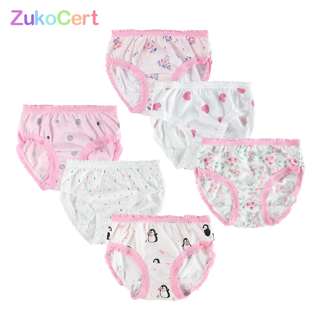 6 шт./Лот трусы для девочек 2 8 лет из 100% органического хлопка|baby girl briefs|kids briefsgirls briefs