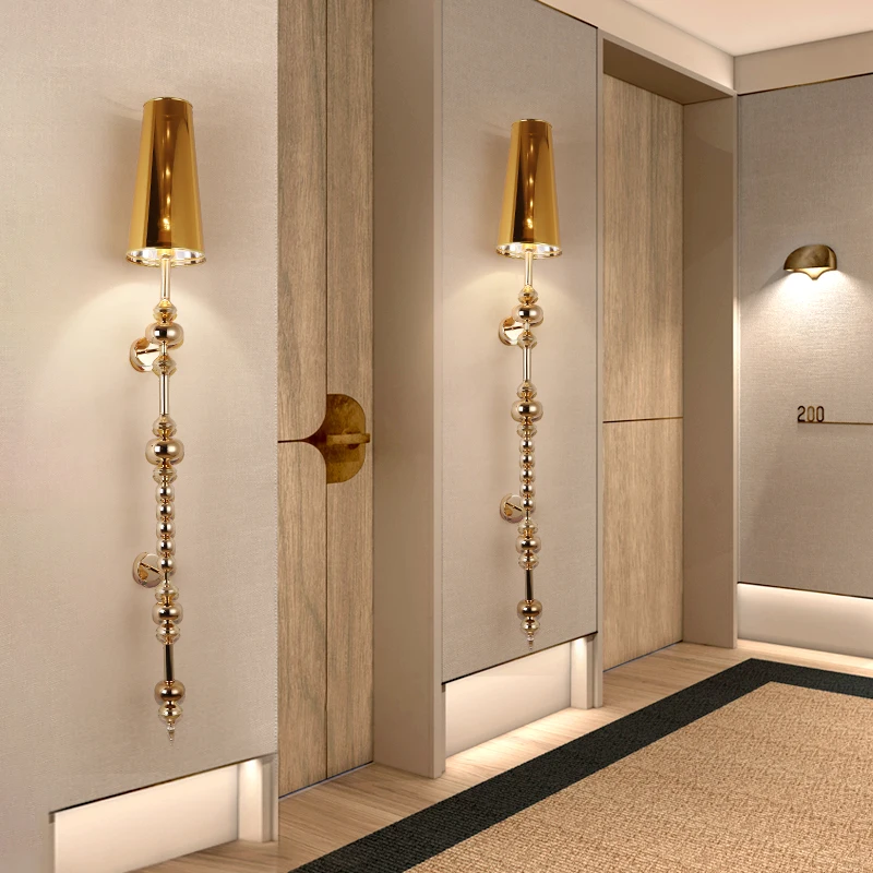 Современный настенный светильник с накоплением металлический шарик хром