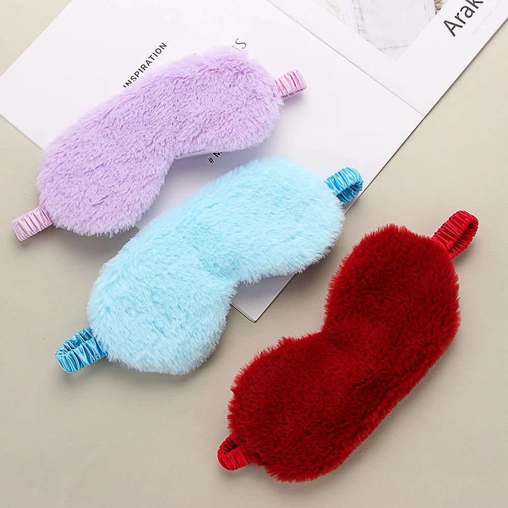 Лидер продаж модные мягкий милый плюшевый чехол для глаз маска сна из