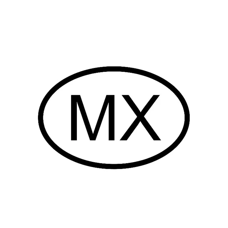 Креативные овальные автомобильные наклейки MX с мексиканским кодом, виниловые аксессуары из ПВХ, 15 см * 10 см, Стильные наклейки для мотоцикла и автомобиля