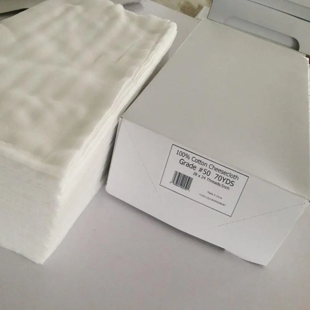 Сырная ткань 40s Натуральный ультра тонкий хлопковый фильтр Марля сыра Ткань для