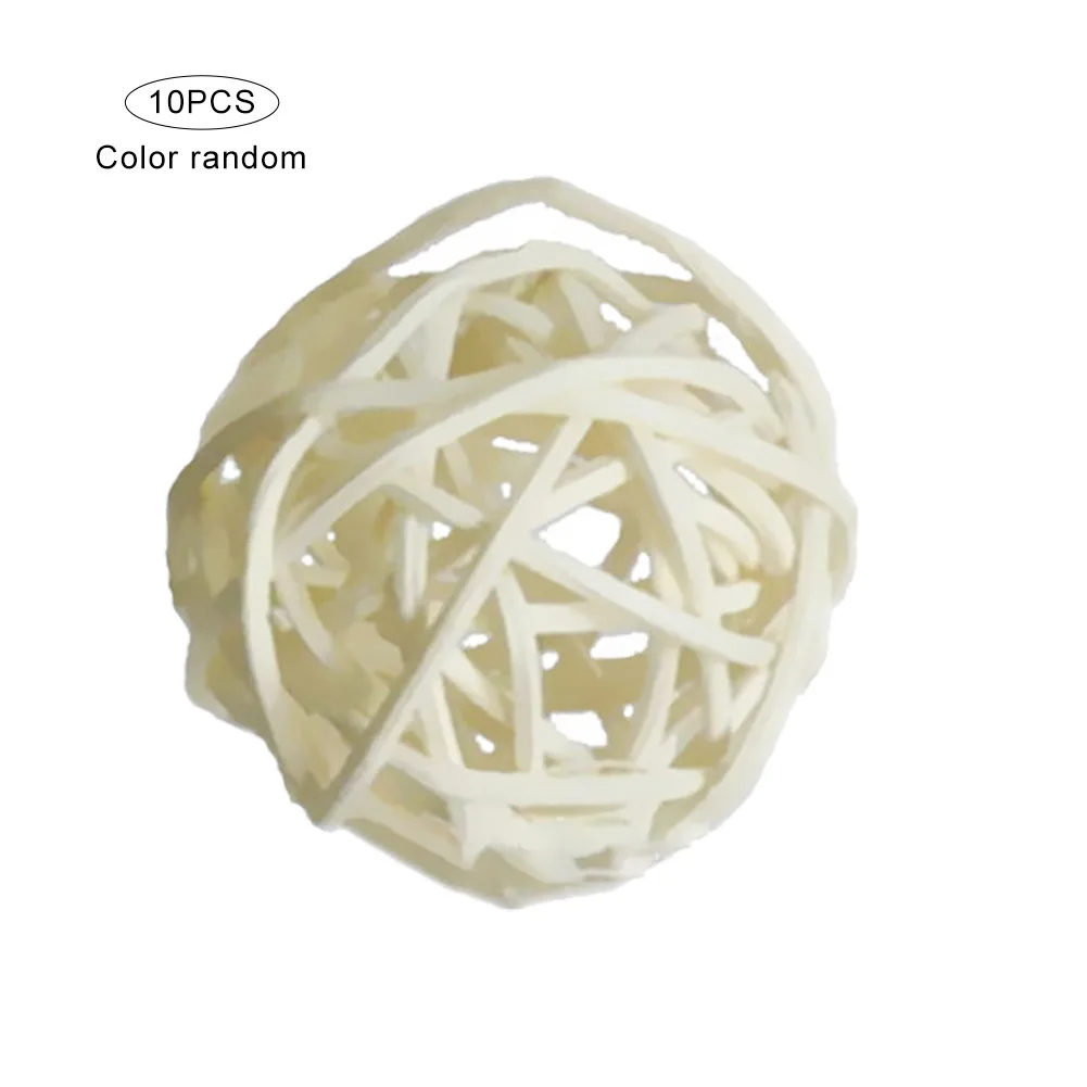 

10pcs/lot 3cm Multicolor Rattan Ball Craft Wedding Birthday Party Home Decorations DIY Ornaments Festival Decor Kids Toys